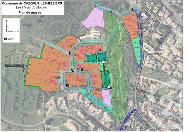 terrain à vendre - 710.0 m2 - CAZOULS LES BEZIERS - 34 - LANGUEDOC-ROUSSILLON - Century 21 Comminges Immobilier