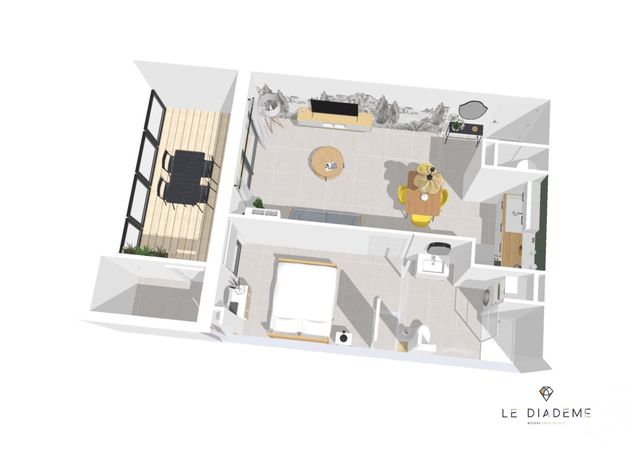 Appartement F2 à vendre - 2 pièces - 43.6 m2 - BEZIERS - 34 - LANGUEDOC-ROUSSILLON - Century 21 Comminges Immobilier