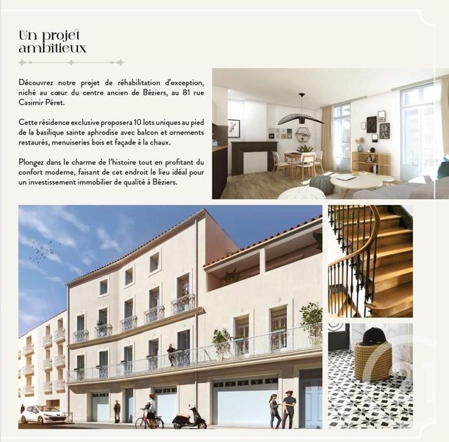 Appartement Loft à vendre - 4 pièces - 75.0 m2 - BEZIERS - 34 - LANGUEDOC-ROUSSILLON - Century 21 Comminges Immobilier