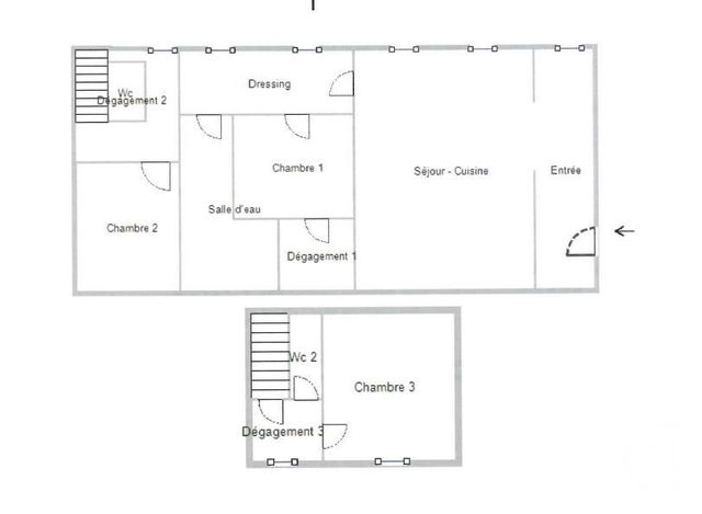 Appartement F3 bis à louer - 3 pièces - 81.81 m2 - BEZIERS - 34 - LANGUEDOC-ROUSSILLON - Century 21 Comminges Immobilier