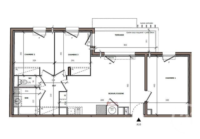 Appartement T4 à vendre - 4 pièces - 76.88 m2 - BEZIERS - 34 - LANGUEDOC-ROUSSILLON - Century 21 Comminges Immobilier